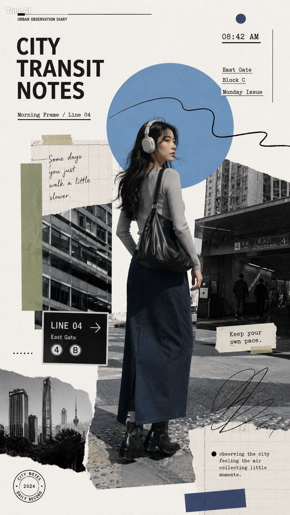 Create a 9:16 vertical editorial collage poster. Theme: [THEME] Series … 2