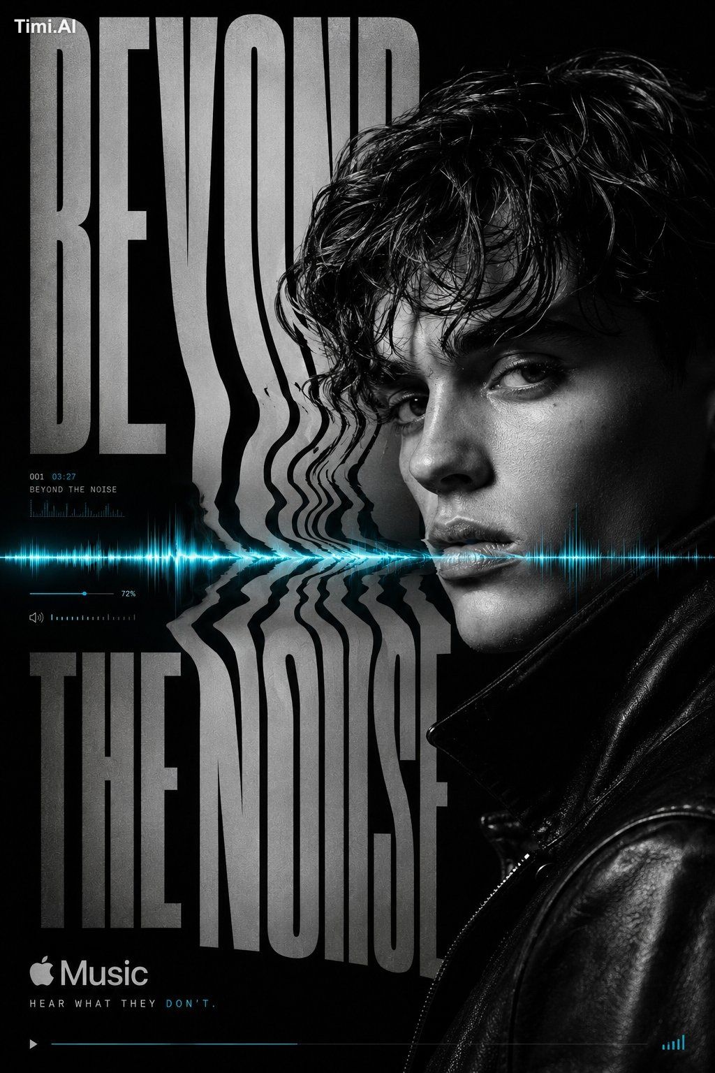 Create a hyper-realistic luxury music campaign poster for Apple Music t… 1