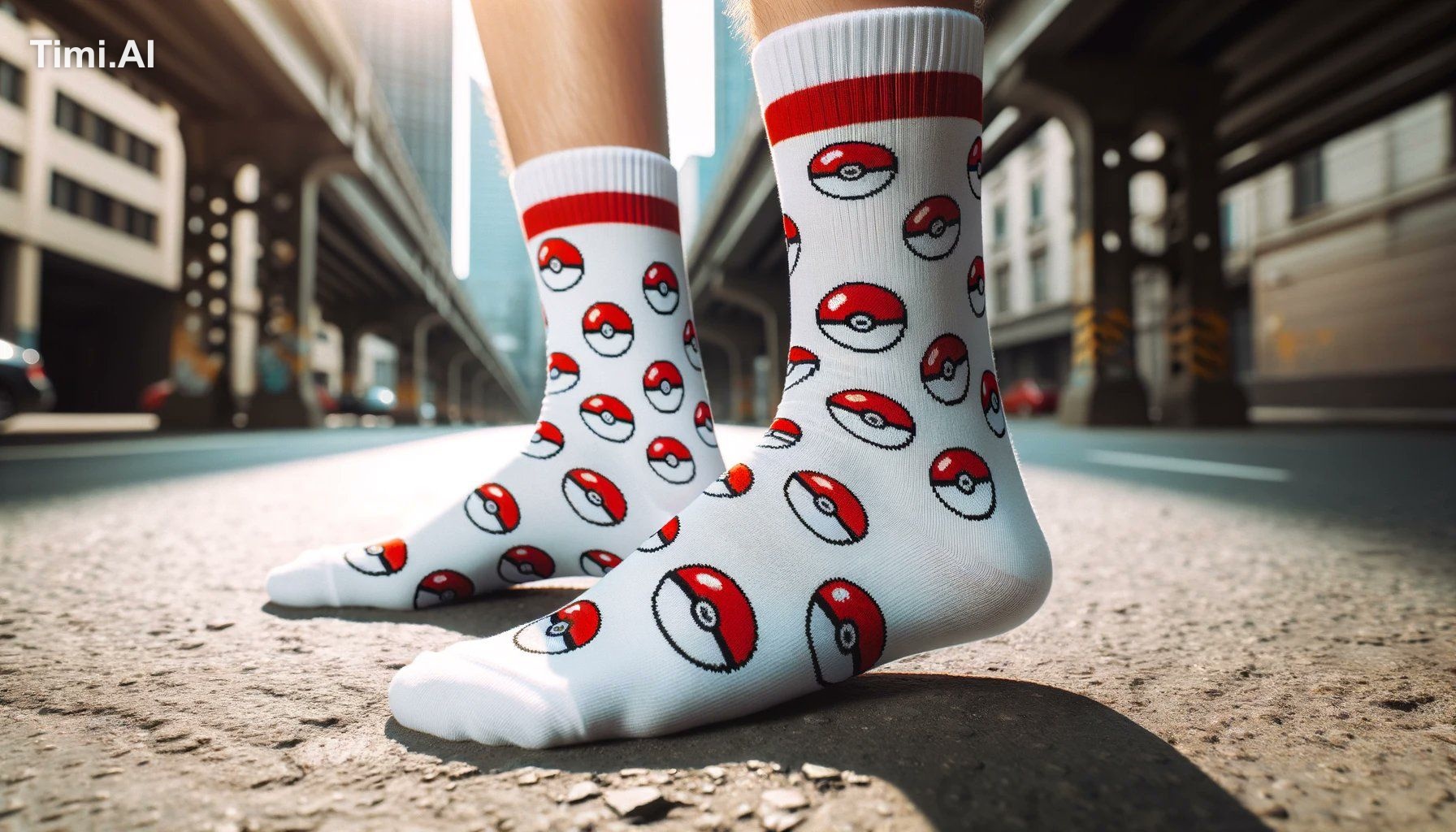 Photo of white socks with a [Subject] pattren/ design, [view ], represe… 2