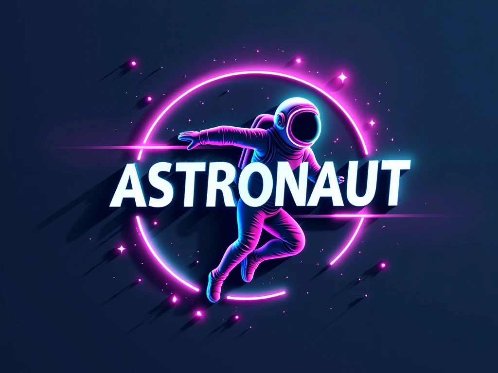 A 3D gaming typography logo featuring the title "LOGO TEXT" with a circ… 3