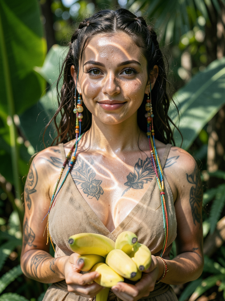 A hyperrealistic 8K unsaturated extreme close-up portrait of a playful …