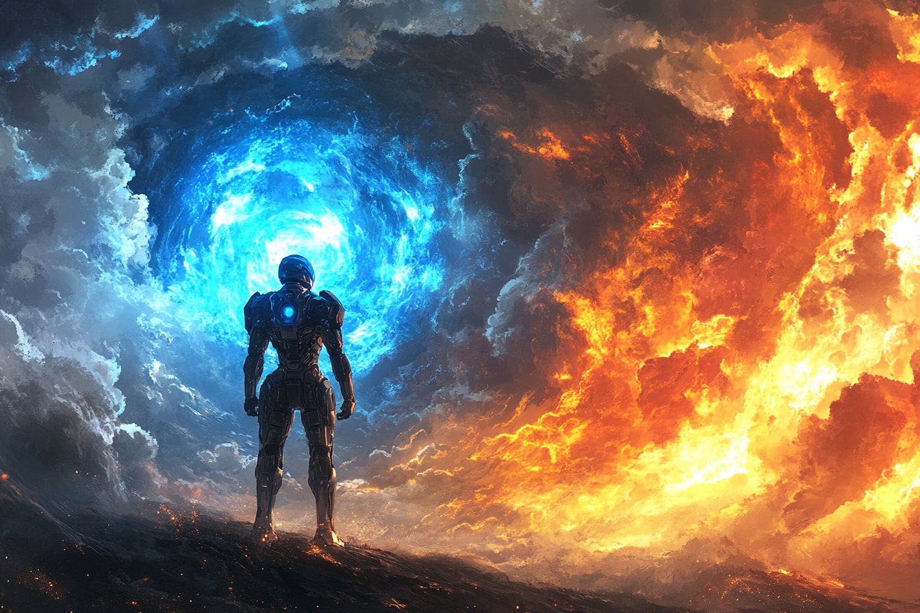 [SUBJECT] standing at the edge of a Quantum Flux Landscape, where reali… 1