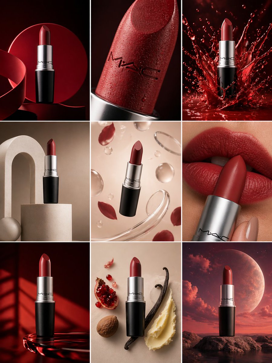 Create a 3×3 grid in 3:4 aspect ratio for a high-end commercial marketi…