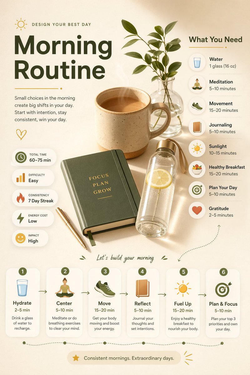 Ultra-clean modern editorial infographic on the topic of [ROUTINE] rout…