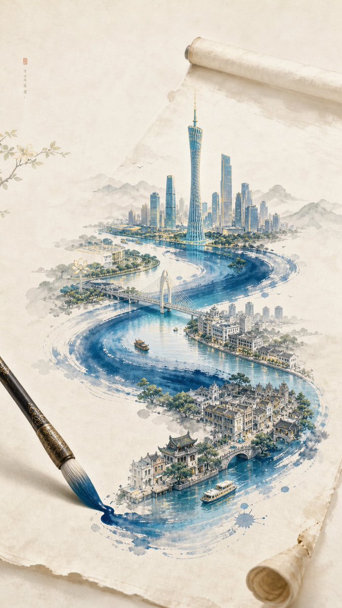 一张 新中式极简东方美学 风格的创意插画海报，整体画面以 宣纸暖白背景 为主，带有极轻微纸张肌理与大面积留白，画面安静、克制、雅致，具有高级东…