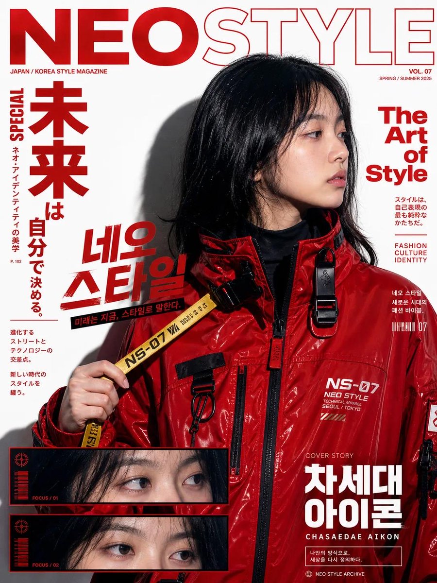 Create a bold Y2K pop-street editorial collage featuring a young person…
