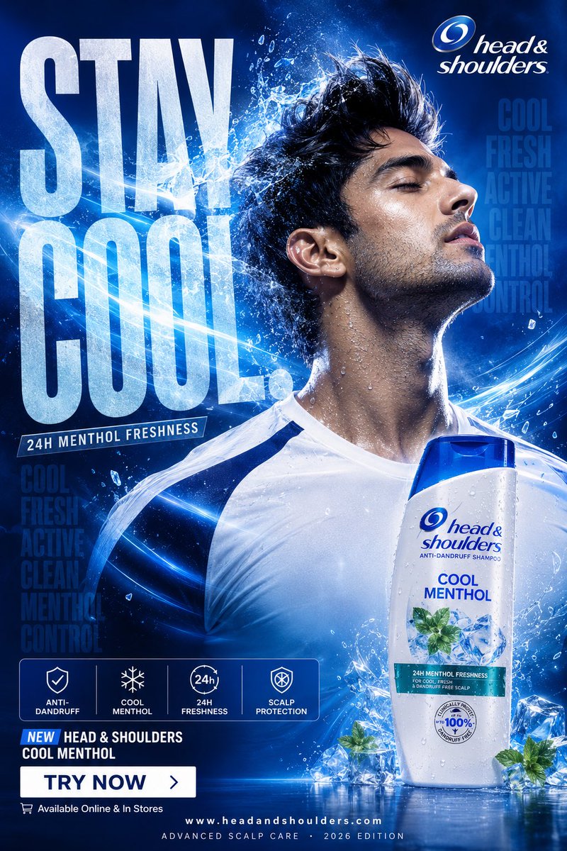 FORMAT: 4:5 vertical hyper-commercial anti-dandruff shampoo campaign po…