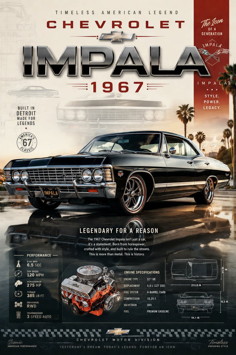 Create an epic premium automotive poster of [CAR MODEL]. Place the car …
