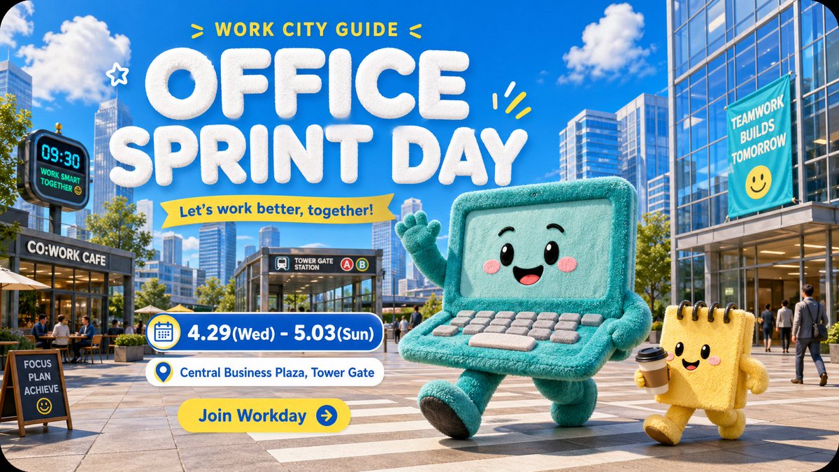 Create a 9:16 image in the "Plush City Festival Mobile Poster" style. E…