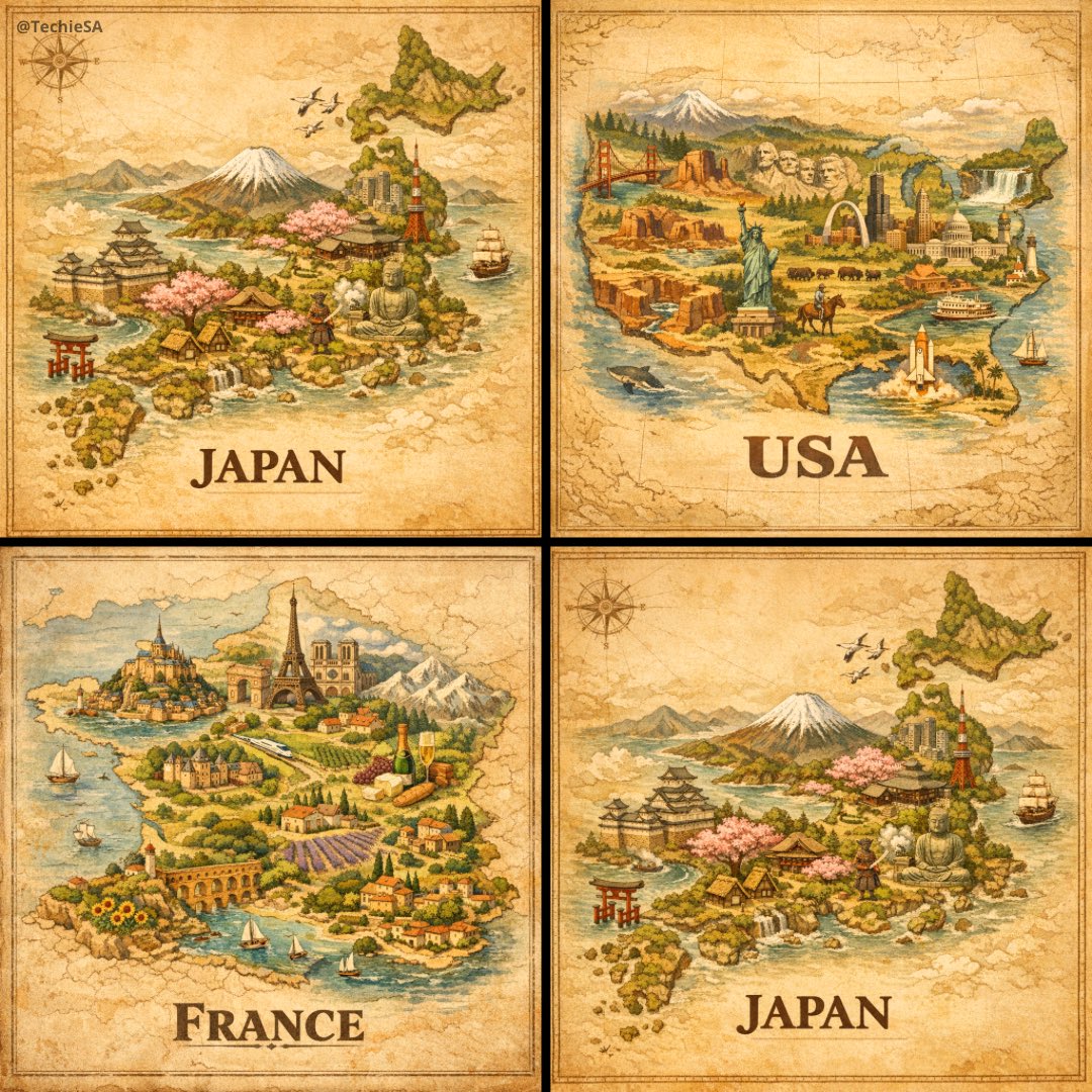 A hand-painted isometric bird’s-eye view illustration of [COUNTRY] in a…