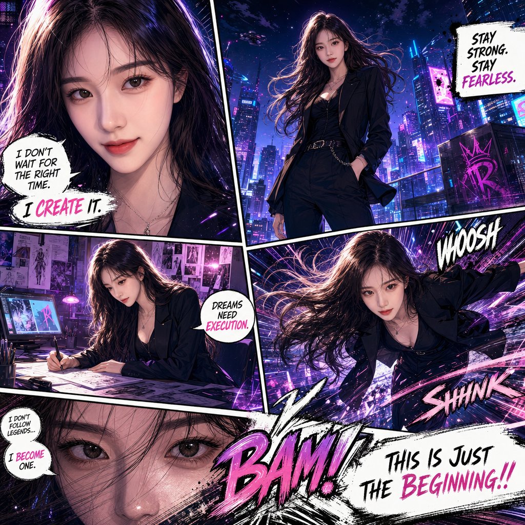 Create a full-page ultra-detailed colored manga illustration based on t…