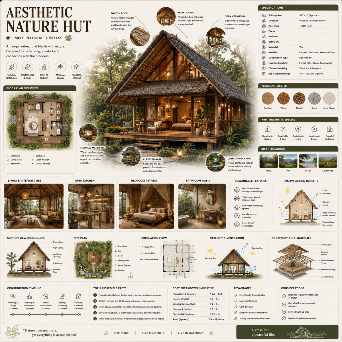 Create a premium square reference-style architectural infographic cente…