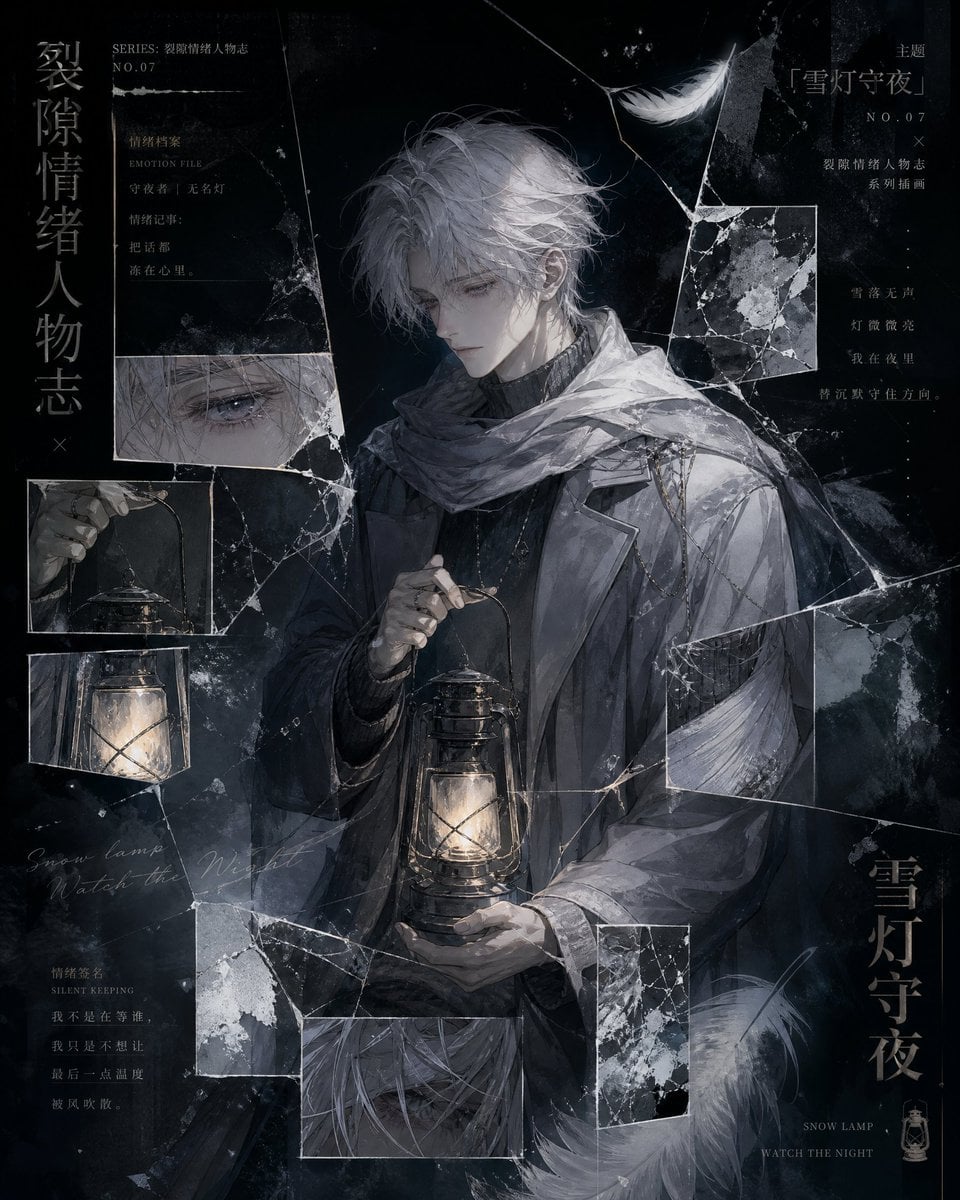 Create a vertical [Aspect Ratio] original anime-style emotional illustr…