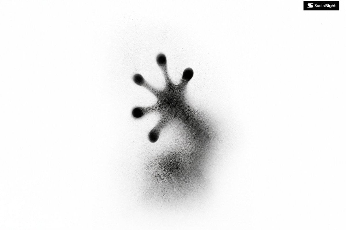 Abstract [Your Subject] formed from thousands of soft black spray parti…