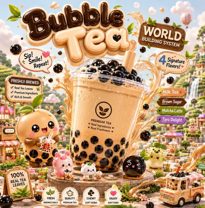 [Subject] transformed into a miniature brand universe. The product is t…