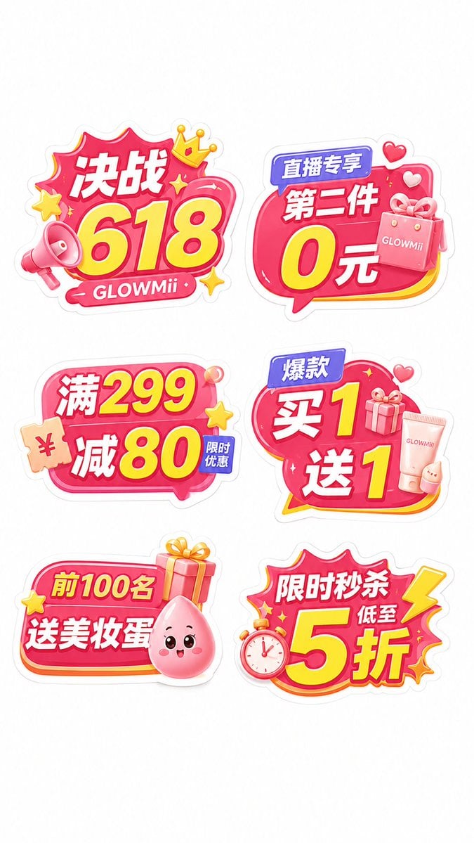 整张图里展示 6 个独立手举牌，每个手举牌都完整可见，彼此分开，不要重叠，不要合并成一个大牌，采用清晰的 2列×3行 排布，整体留白舒服，白色…