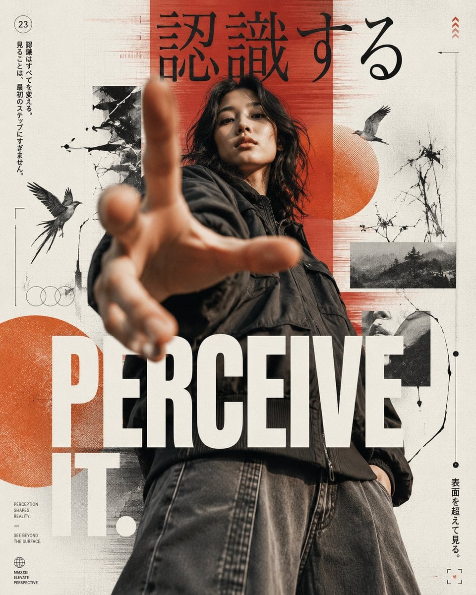 Ultra premium editorial streetwear poster design with a contemporary Ja…