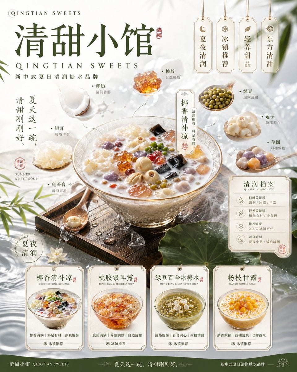 请根据以下品牌信息，创作一套高完成度、具有统一视觉系统的「4张品牌视觉提案」。 注意： 这不是一张四宫格拼图，也不是把4张内容合并在同一个画面…
