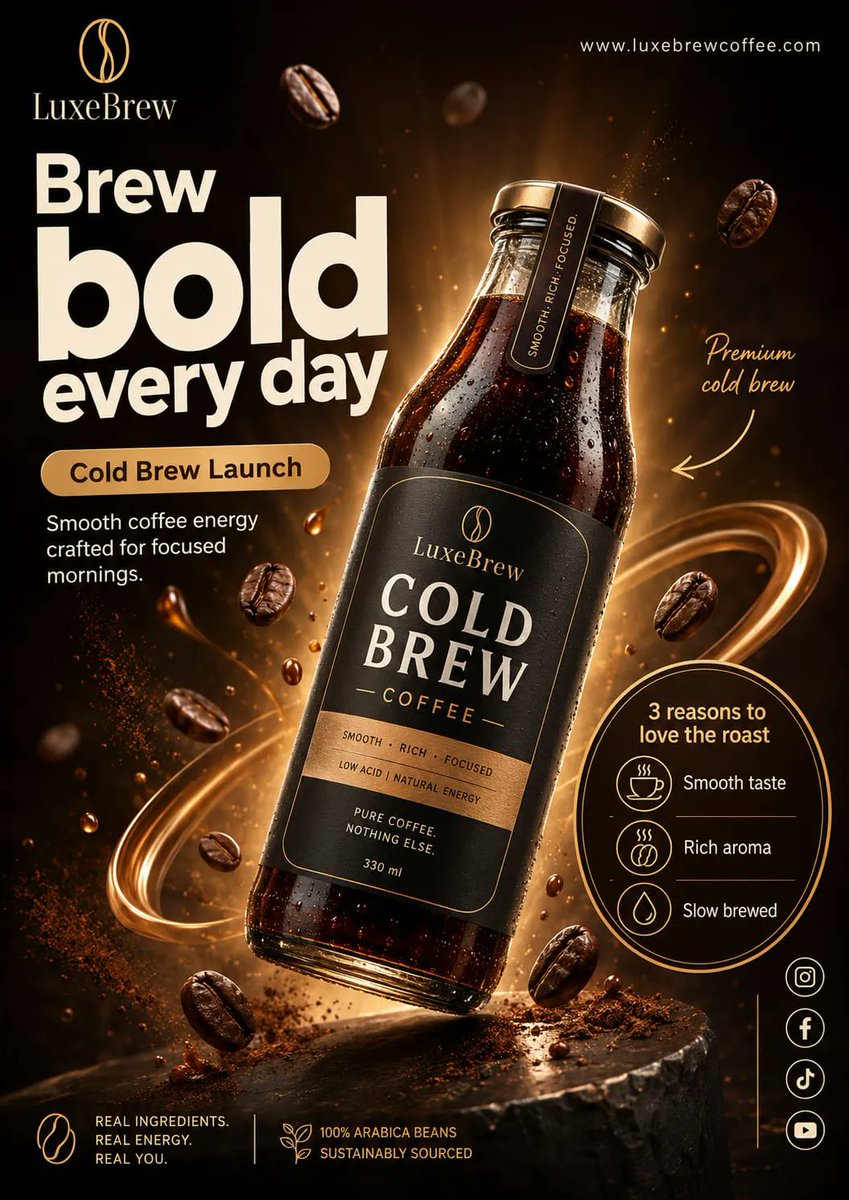 Create a premium commercial advertising poster for [Product Name]. Bran…