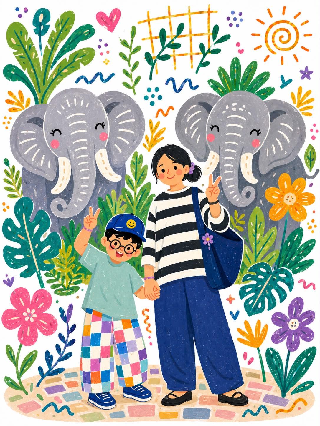 Transform the uploaded photo into a whimsical children's storybook illu…