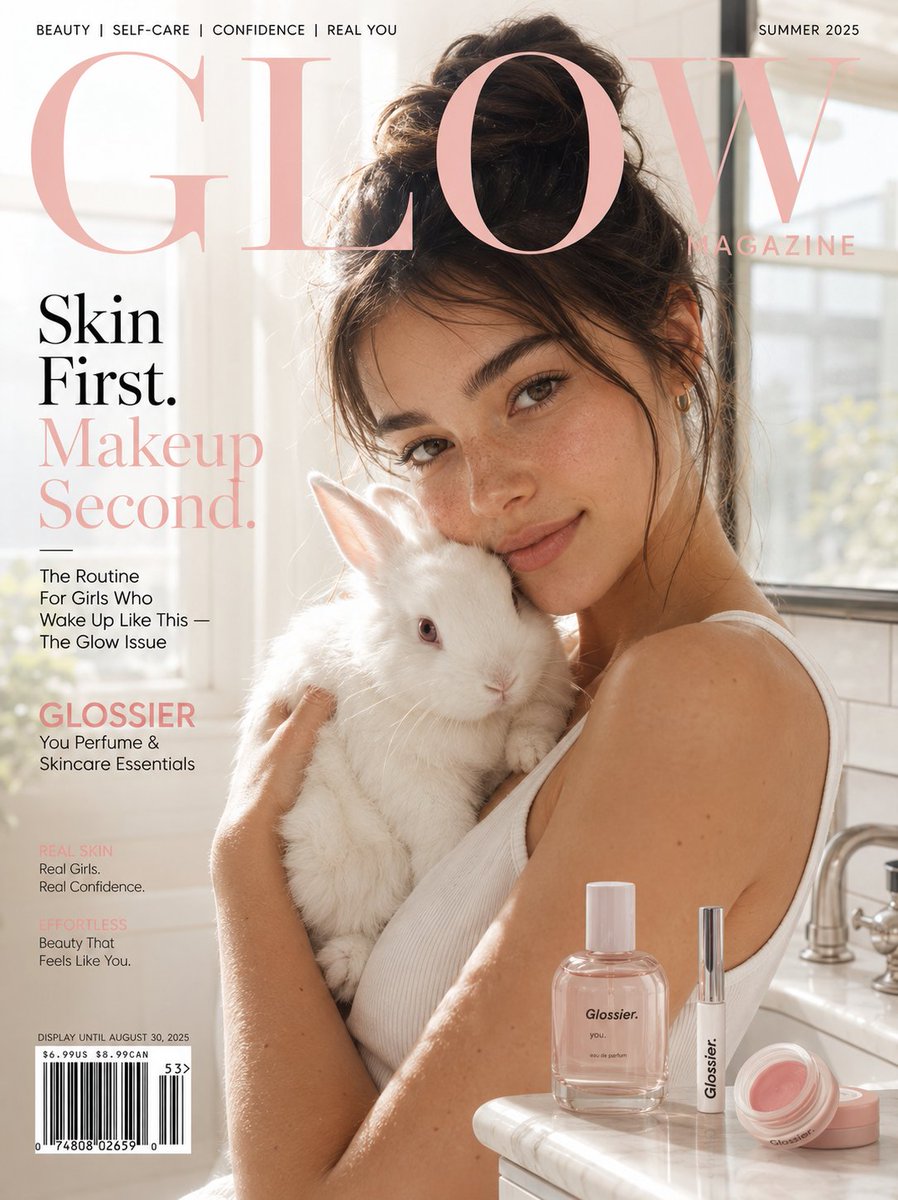 [SUBJECT]: A naturally beautiful girl with glowing no-makeup makeup ski…