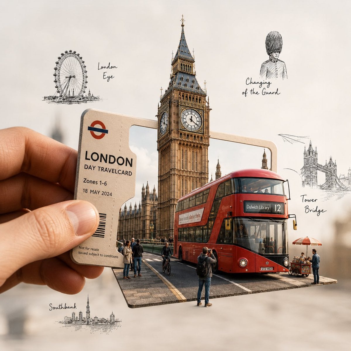 Create a highly detailed, premium travel-art illustration featuring a h…