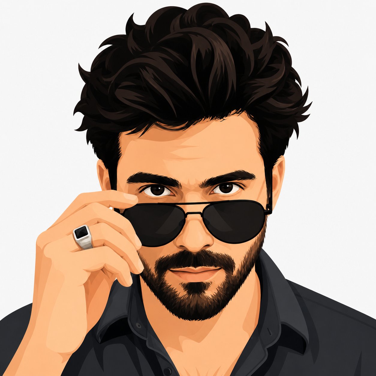 Transform the uploaded image into a clean, flat vector avatar illustrat…