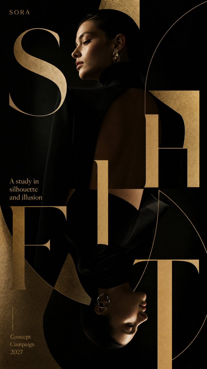 Create a high-end fashion campaign typography poster. Theme: [Campaign …