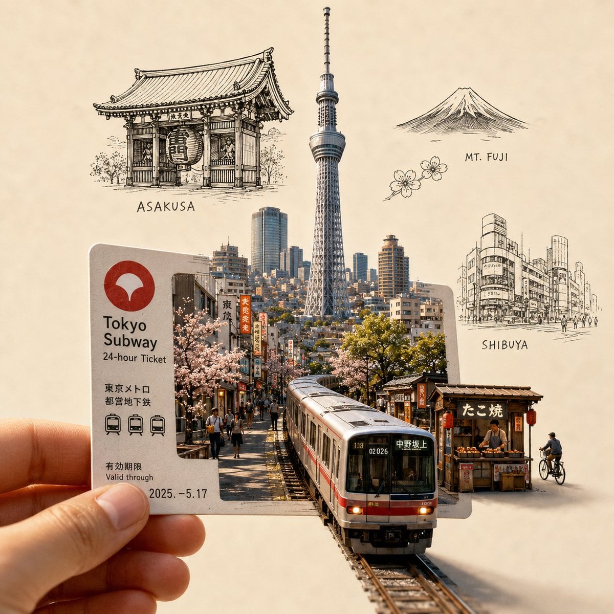 Create a highly detailed, premium travel-art illustration featuring a h…