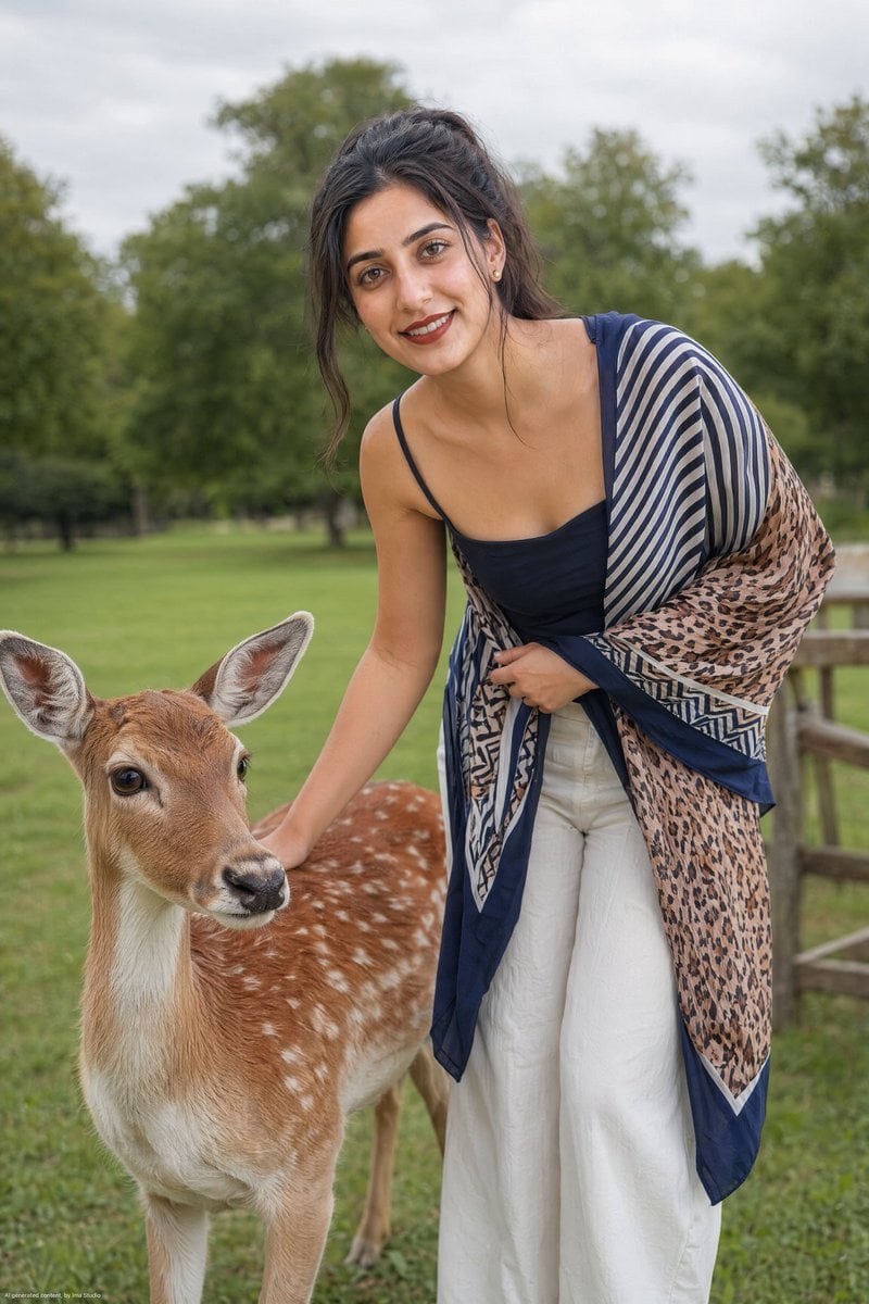 A hyper-realistic, full 4K resolution outdoor portrait photograph of a …