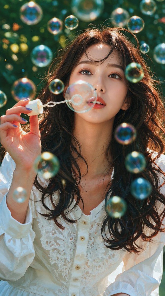 Ultra-realistic cinematic portrait of a beautiful young East Asian woma…