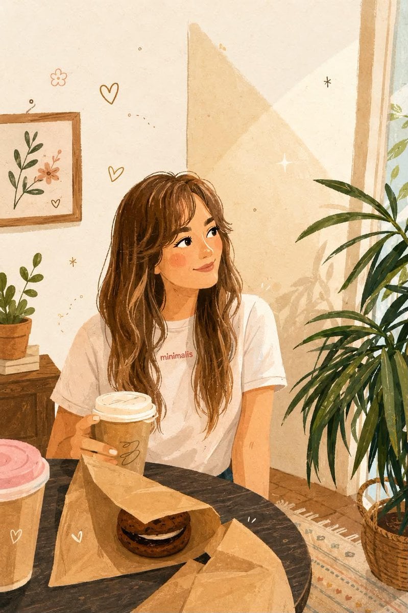 Transform the uploaded photo into a warm, cozy hand-painted storybook i…