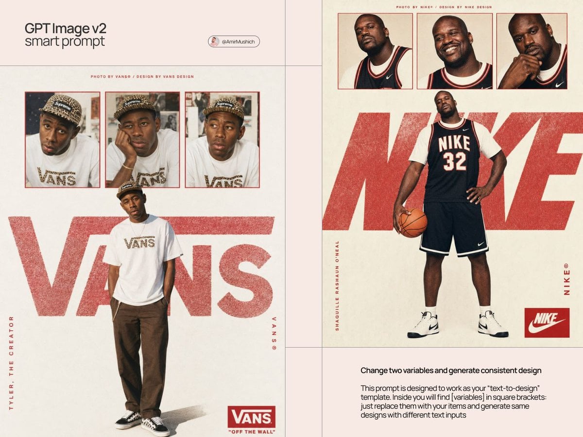 Act as a Streetwear Editorial Designer and Art Director creating a vert…