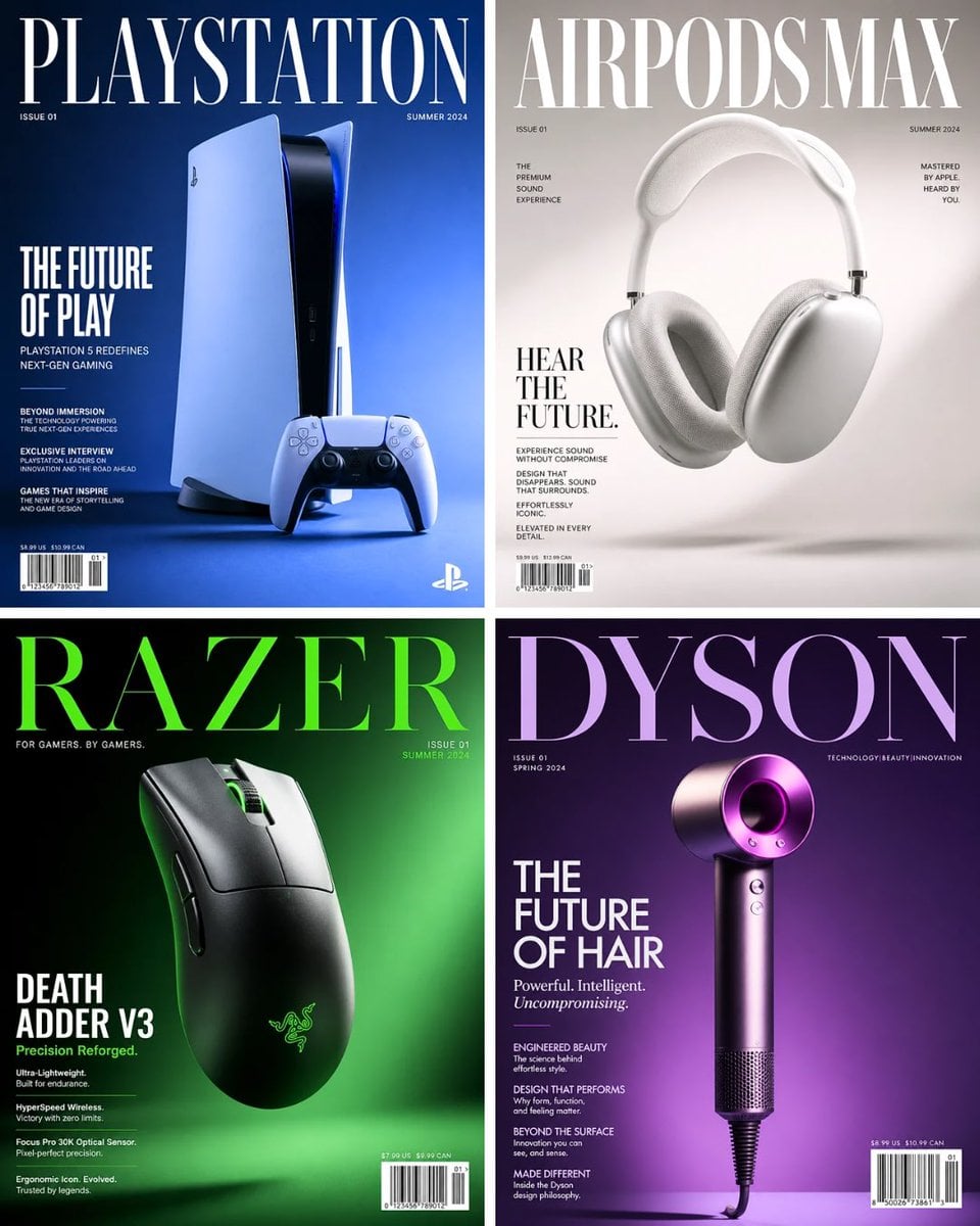 A world-class luxury magazine cover, 4:5 ratio, featuring [BRAND/PRODUC…