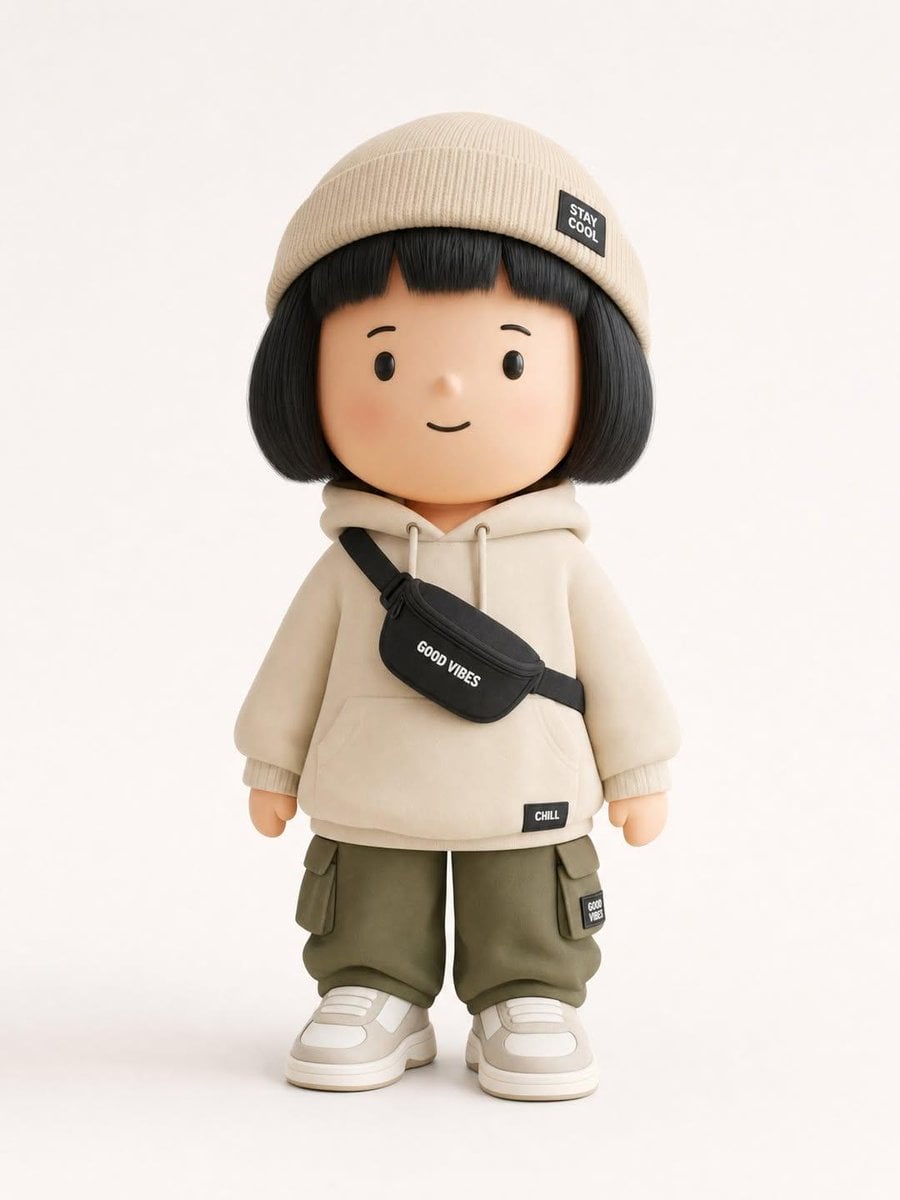 Generate a designer art toy / collectible figurine designed to showcase…