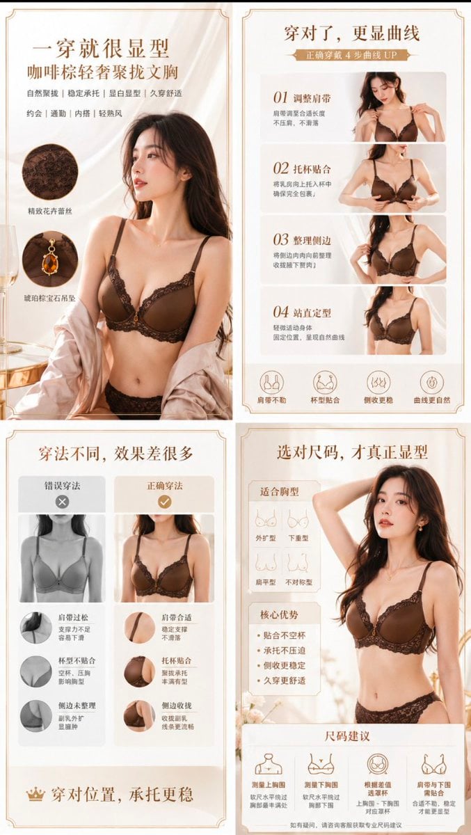 Product: Midnight black luxury satin set, subtle lace details, premium …