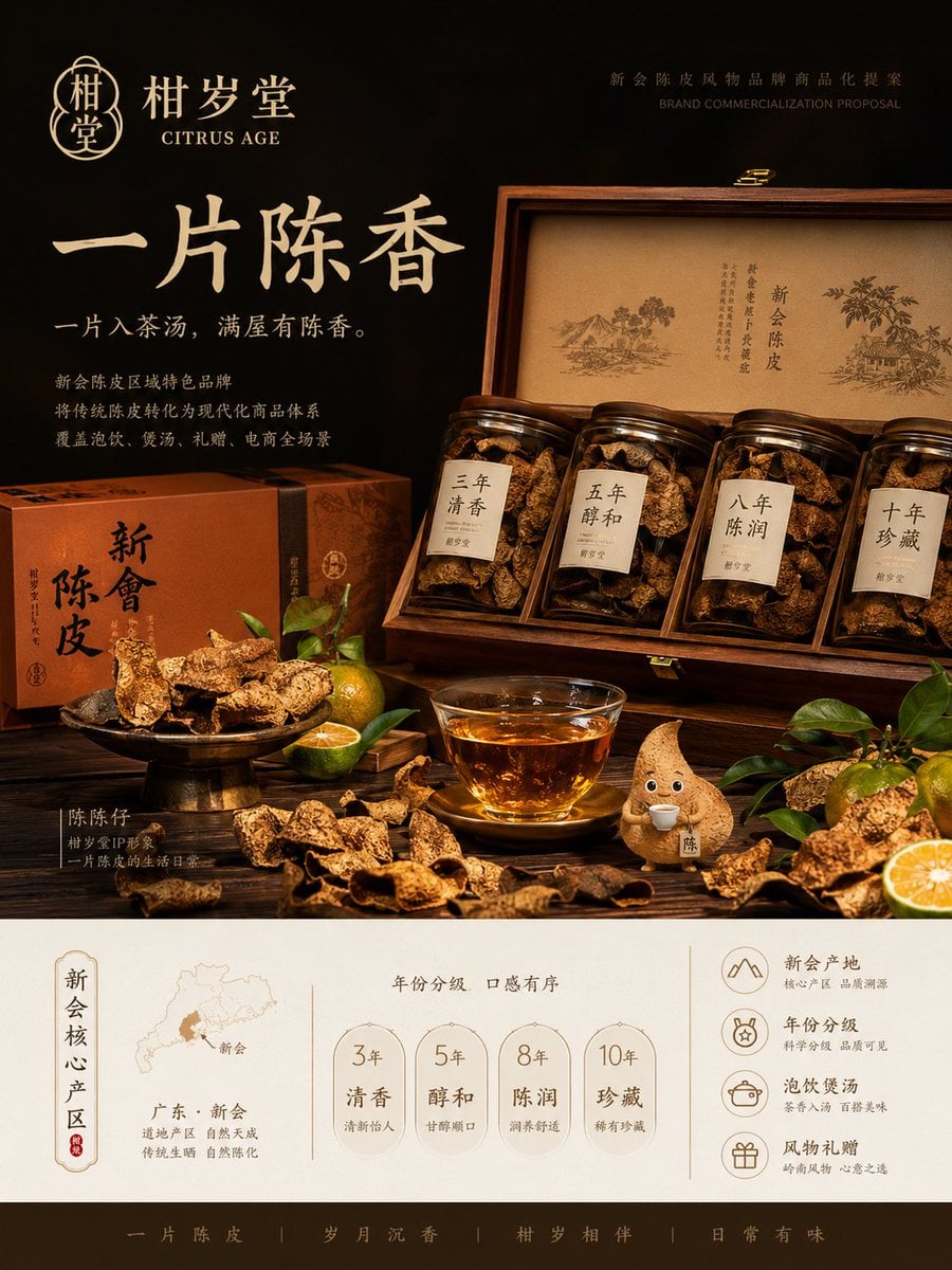 请根据用户输入的品牌信息，创作一套高完成度、具有统一视觉系统的「4张品牌视觉提案 / 4-Board Brand Visual Proposa…