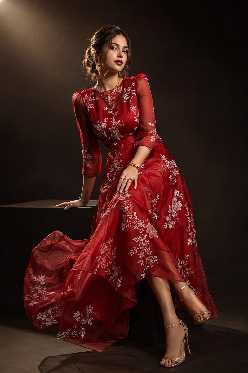 Ultra-realistic high-fashion Vogue magazine editorial portrait of a bea…