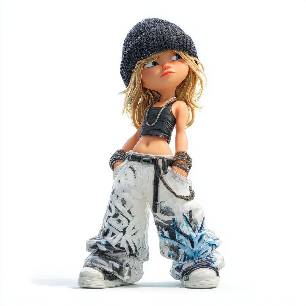 Masterpiece, 8k, best quality, a stylish artistic blind box toy of a co…