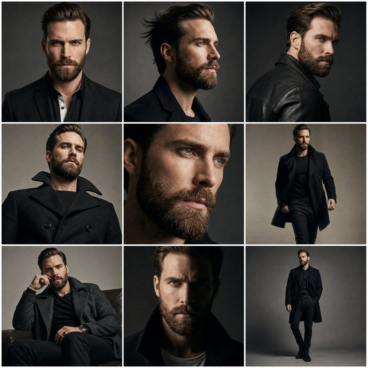 Create a premium high-fashion editorial series featuring a stylish Holl…