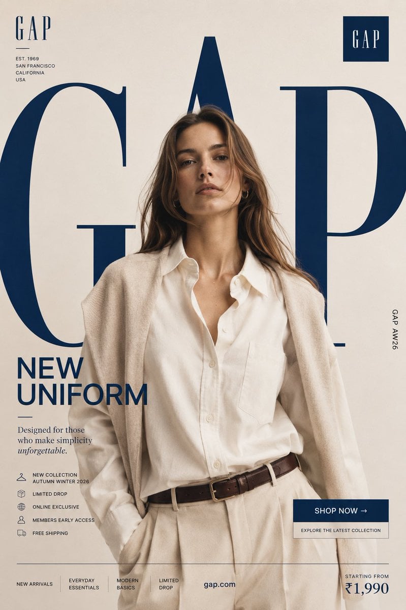"NEW UNIFORM" FORMAT Ultra-Premium Fashion SMM Promotional Poster Verti…