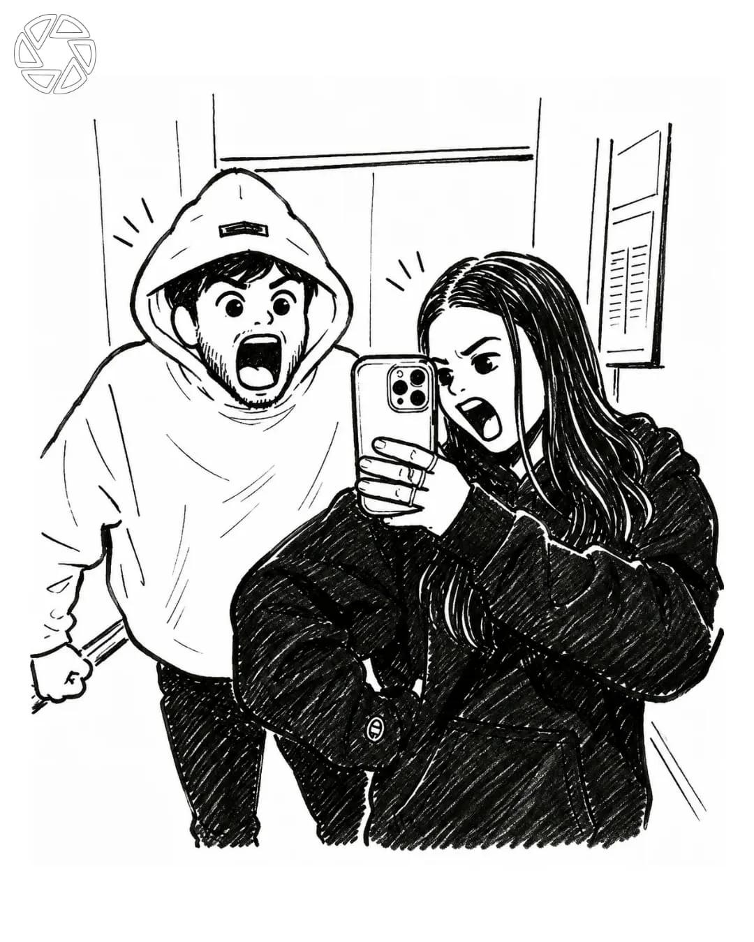 Create a highly detailed black-and-white manga illustration based on th…