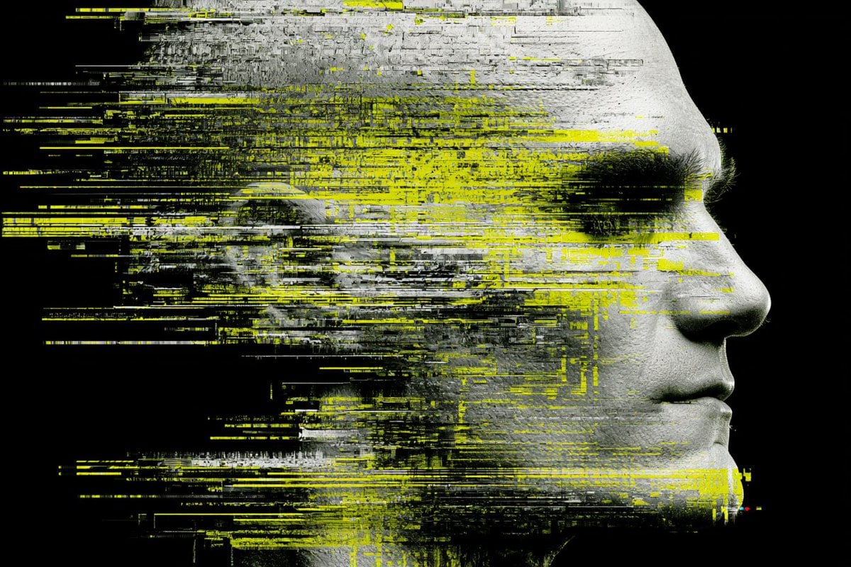 [SUBJECT] rendered in a Glitch Art Digital Dissolution style, with pixe…