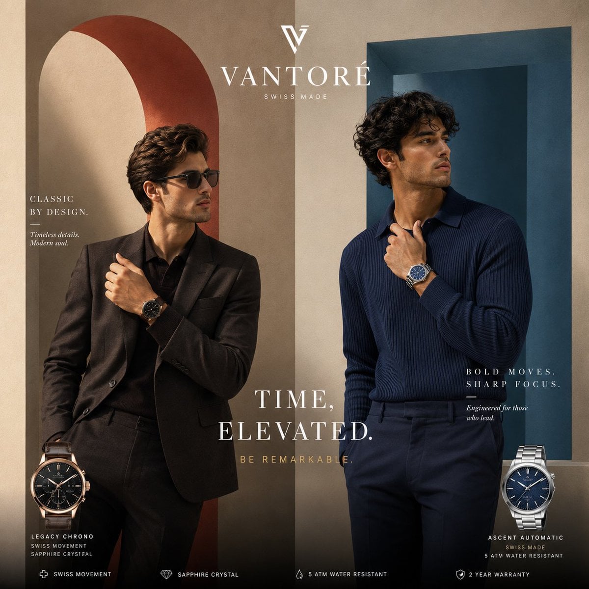 Use reference image for overall composition, luxury editorial layout, c…