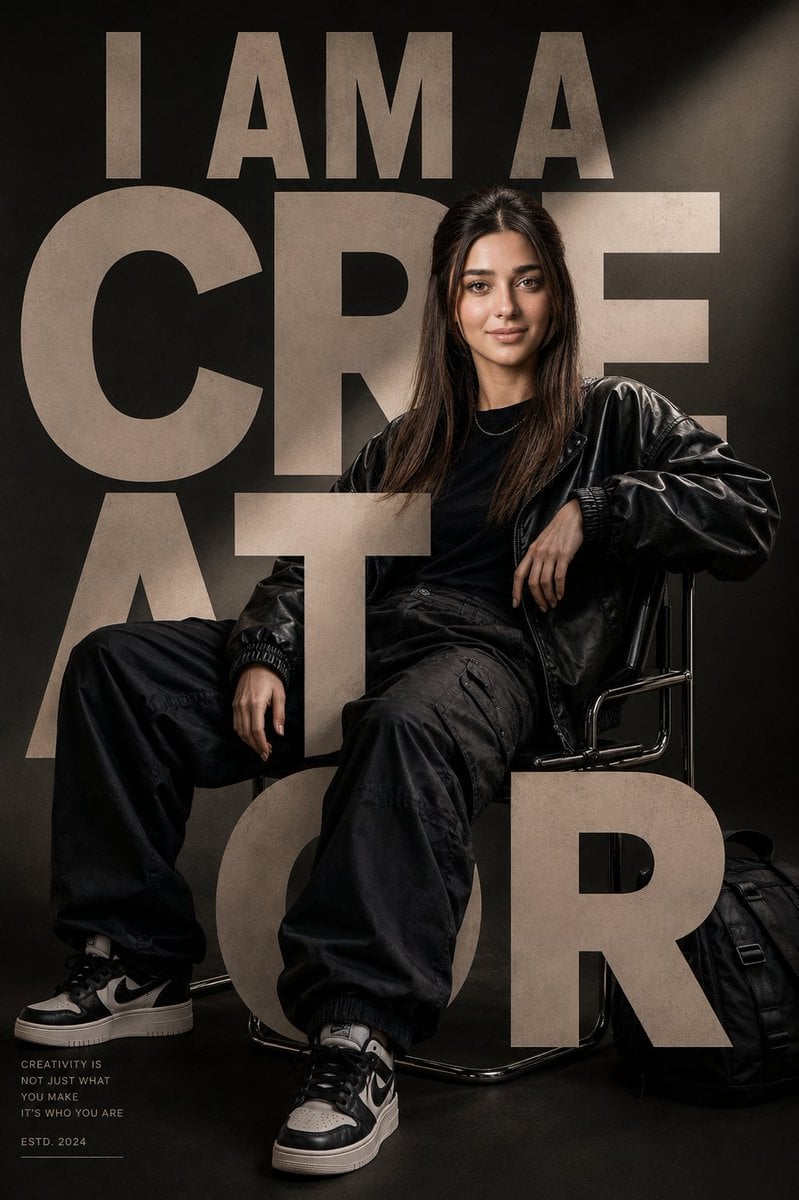 Ultra-premium fashion editorial poster, luxury streetwear aesthetic, 4:…