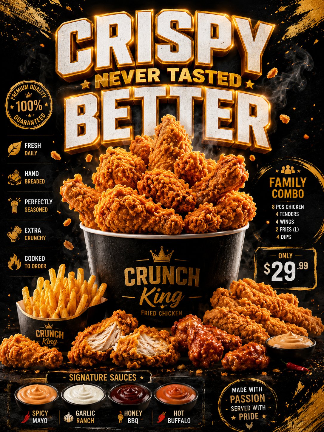 Create an ultra-premium pizza menu advertisement poster, vertical 3:4 l…