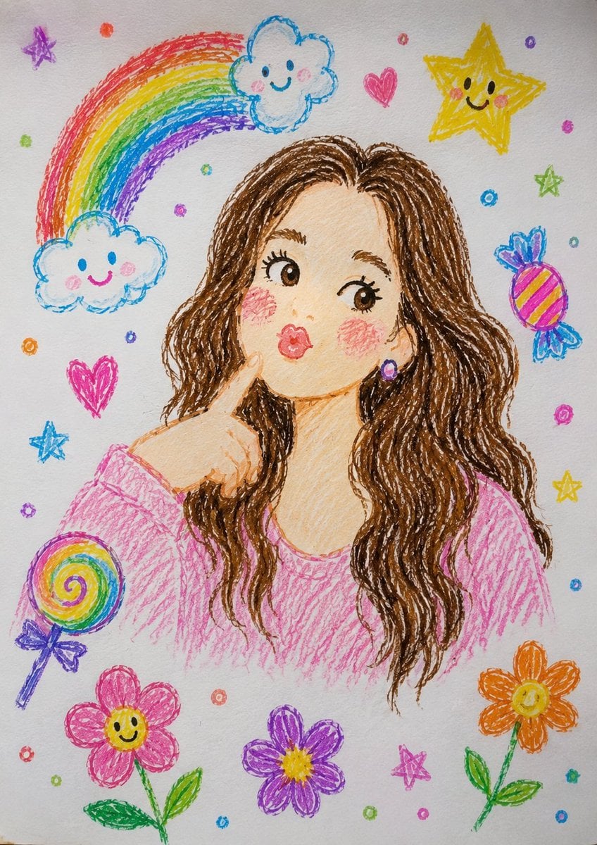Transform this crayon-style illustration into a highly realistic profes…