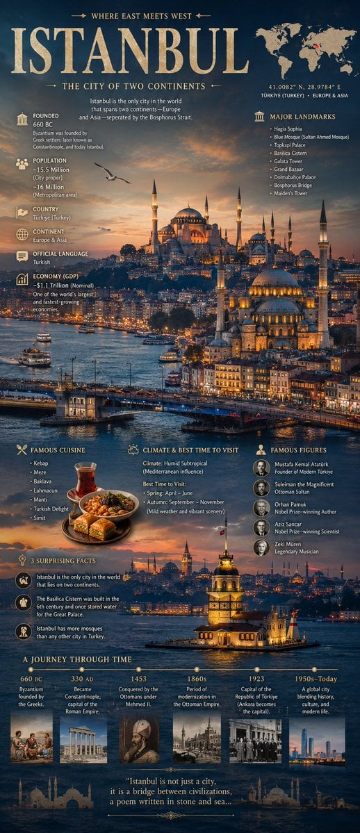 A cinematic editorial infographic poster for [city name], featuring the…
