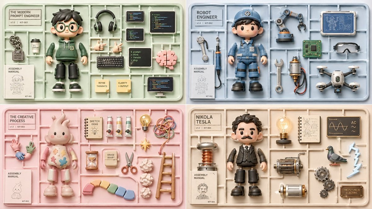2x2 grid16:9 INPUT = [Profession Or Concept] (e.g., "The Modern Prompt …
