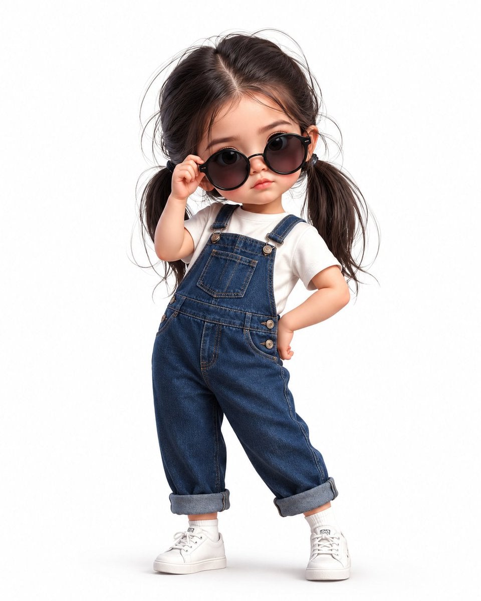 Create a high-quality, cute chibi-style 3D character illustration of a …